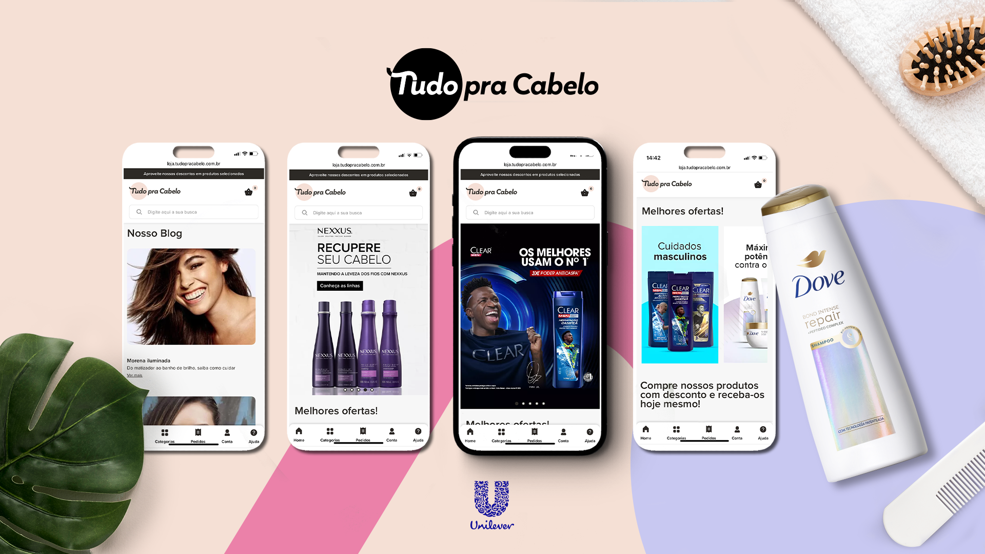 Tudo Pra Cabelo: Design Renovado e Jornada Otimizada 